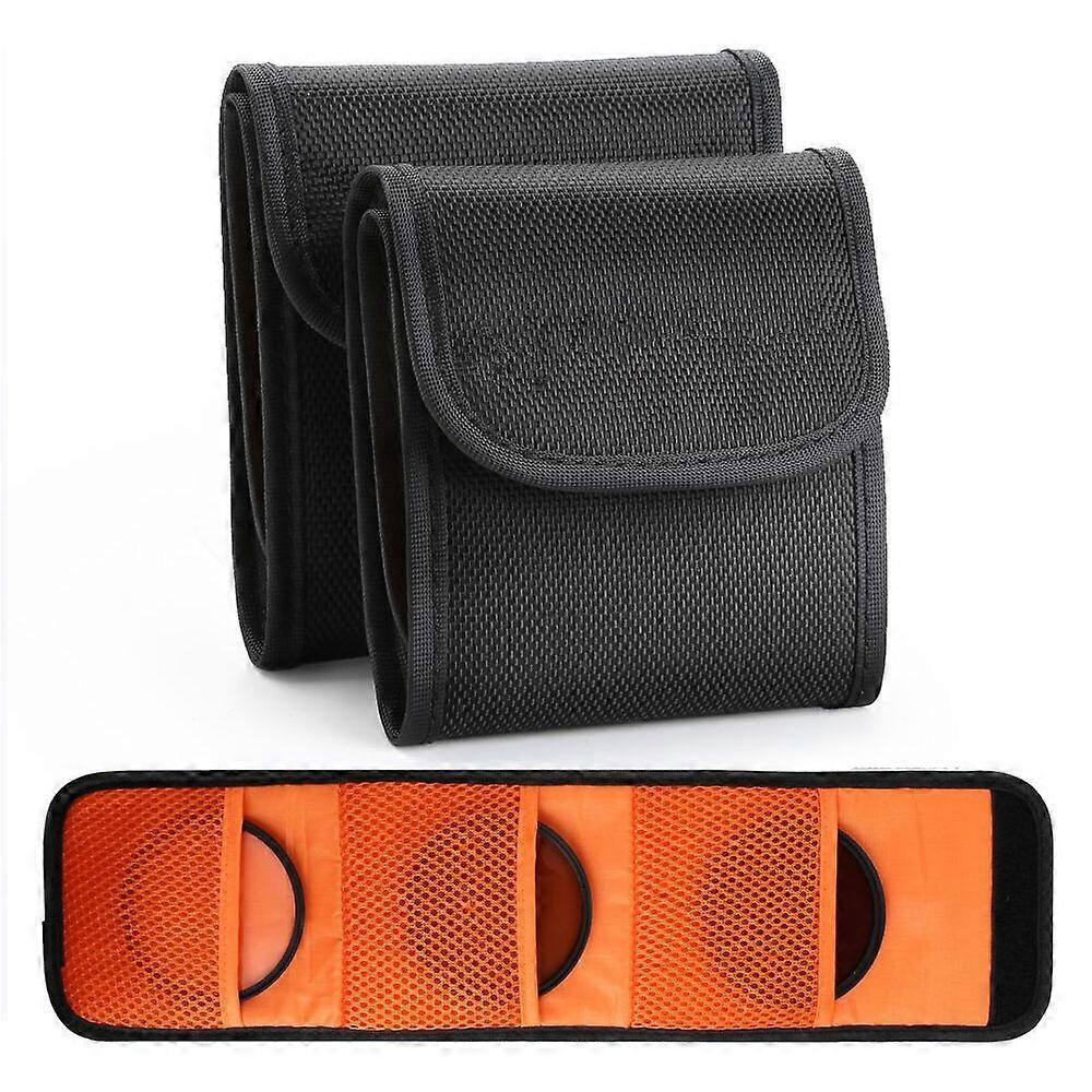 CONCEPT 3 Pockets Lens Filter Bag Camera lens Filter Pouch for 49mm-77mm ND UV CPL Camera lens filter holder wallet case