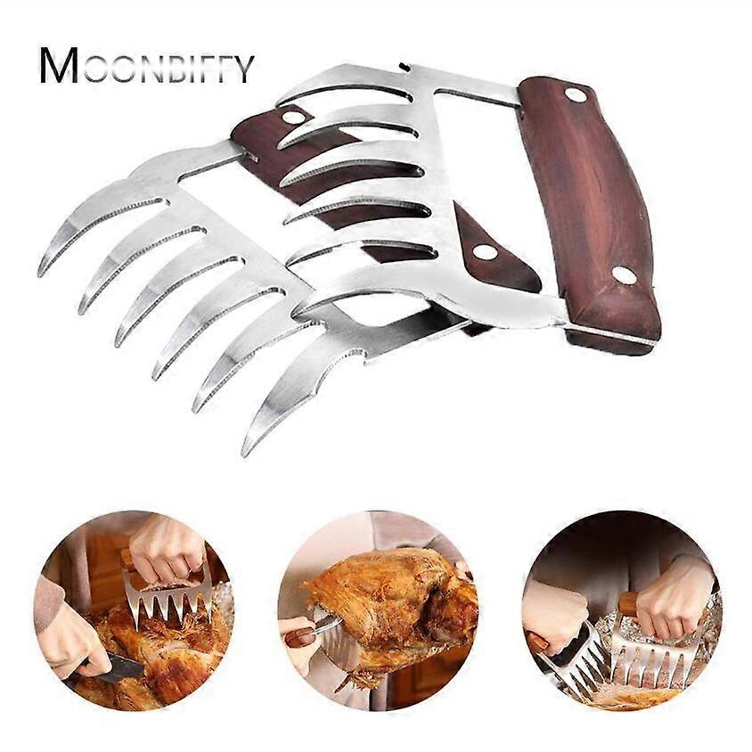2pcs BBQ Fork Wire Bear Claw Pull Meat Wire Manual Meat Clip BBQ Fork Cookware BBQ Accessories