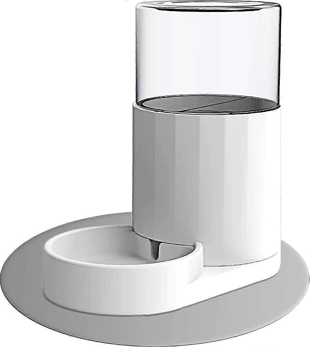 3L Cat Water Dispenser with Silicone Mat, Automatic Gravity Water Dispenser for Dogs, Large Pet Drinking Bowls