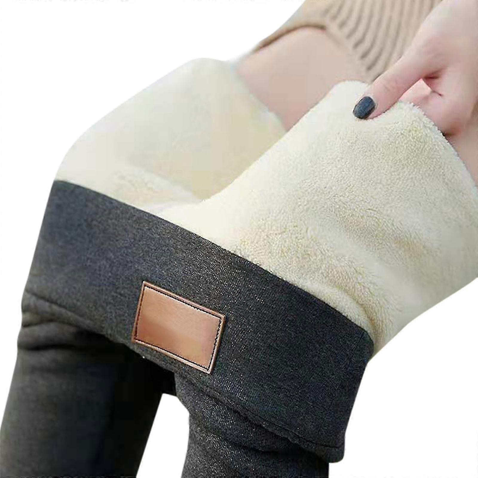 Super épais Leggings en laine de cachemire Coupe-vent et froid Chaleur durable Femmes chaudes Élastique Serré