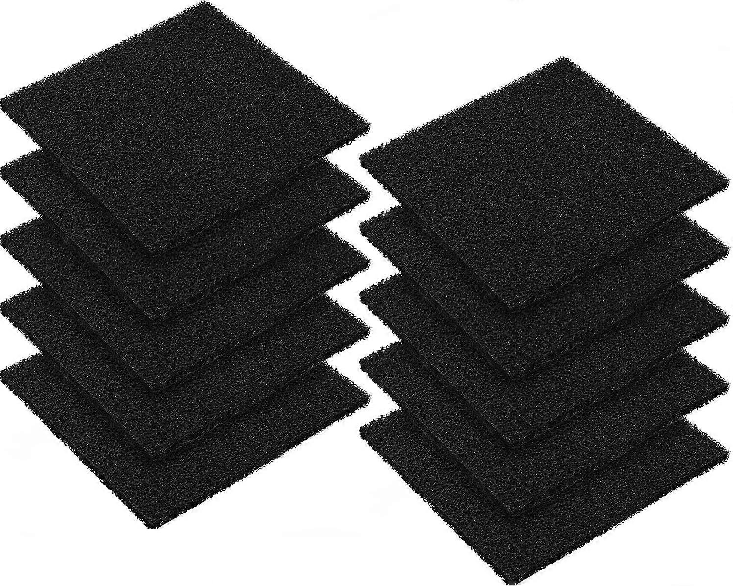 Pack of 10 Replacement Activated Charcoal Square Filters (12cm) for Indoor Kitchen Compost Bin and Recycling Bin