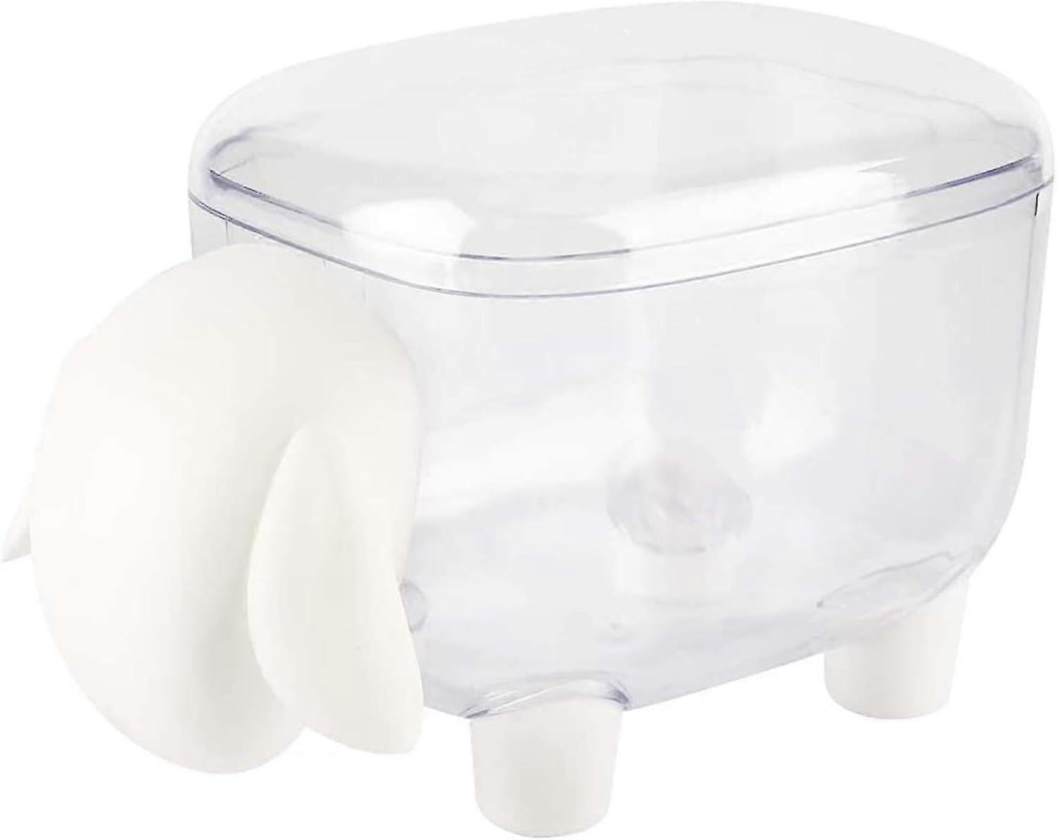 Sheep Shape Cotton Swab Storage Box (white)