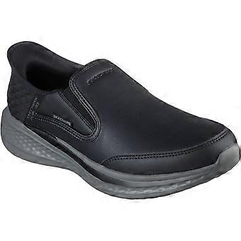 Skechers Slade Cooper Leather Men's Black Moccasins Shoes