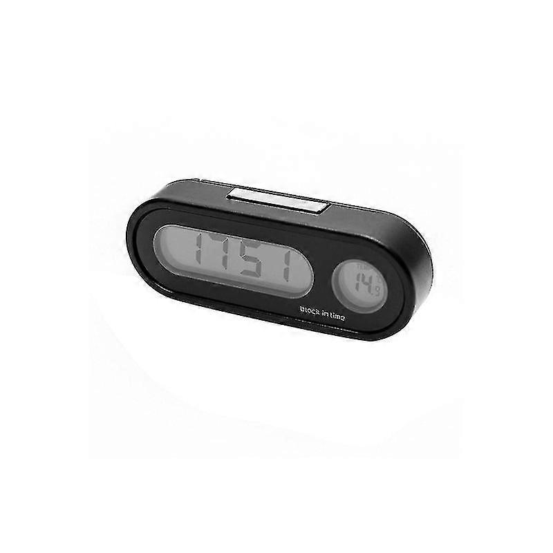 2 In 1 Multifunctional Micro Car Electronic Clock Glowing Thermometer Digital Display Dashboard Clock