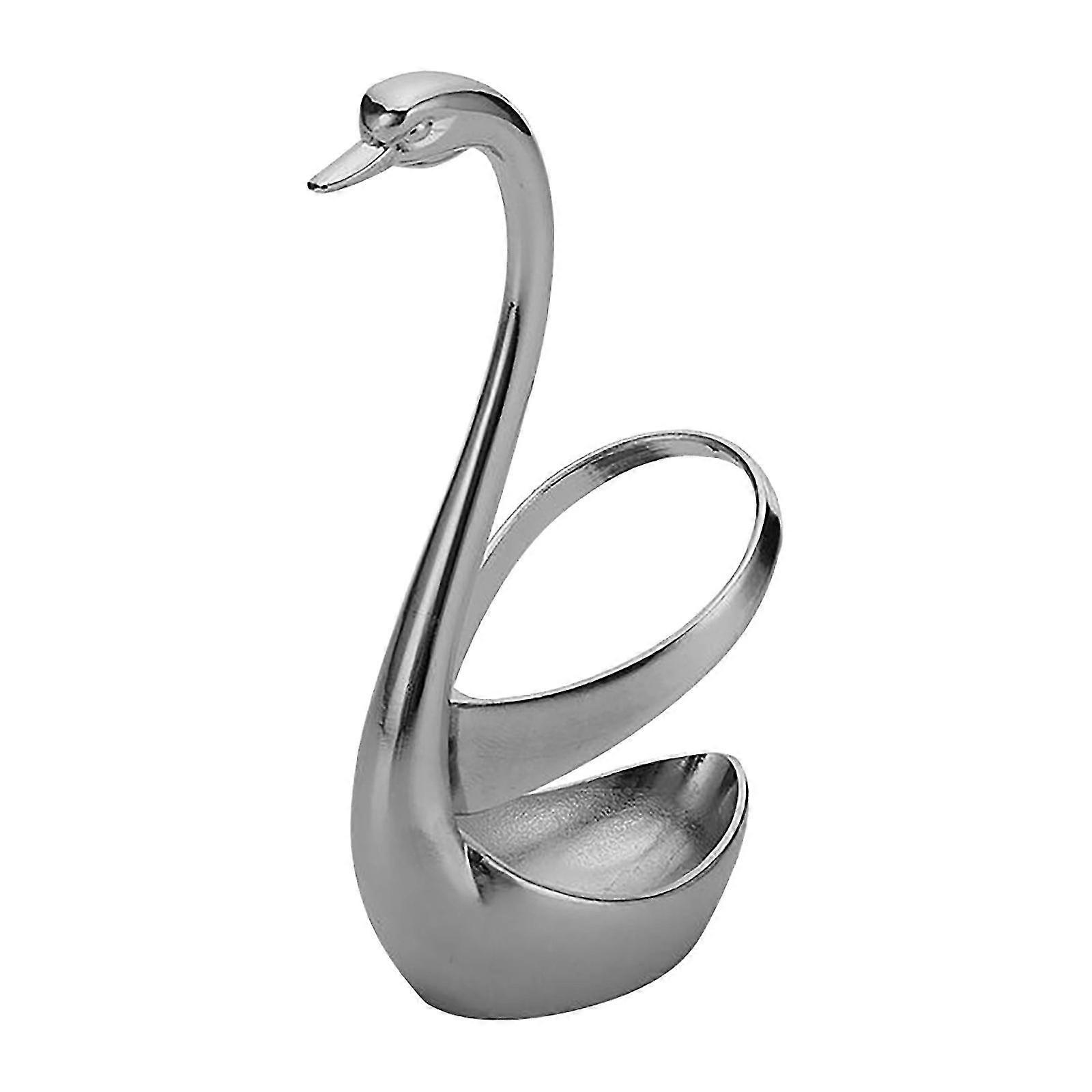 Stainless Steel Tableware Swan Seat Fork Spoon Creative Swan Tableware Seat