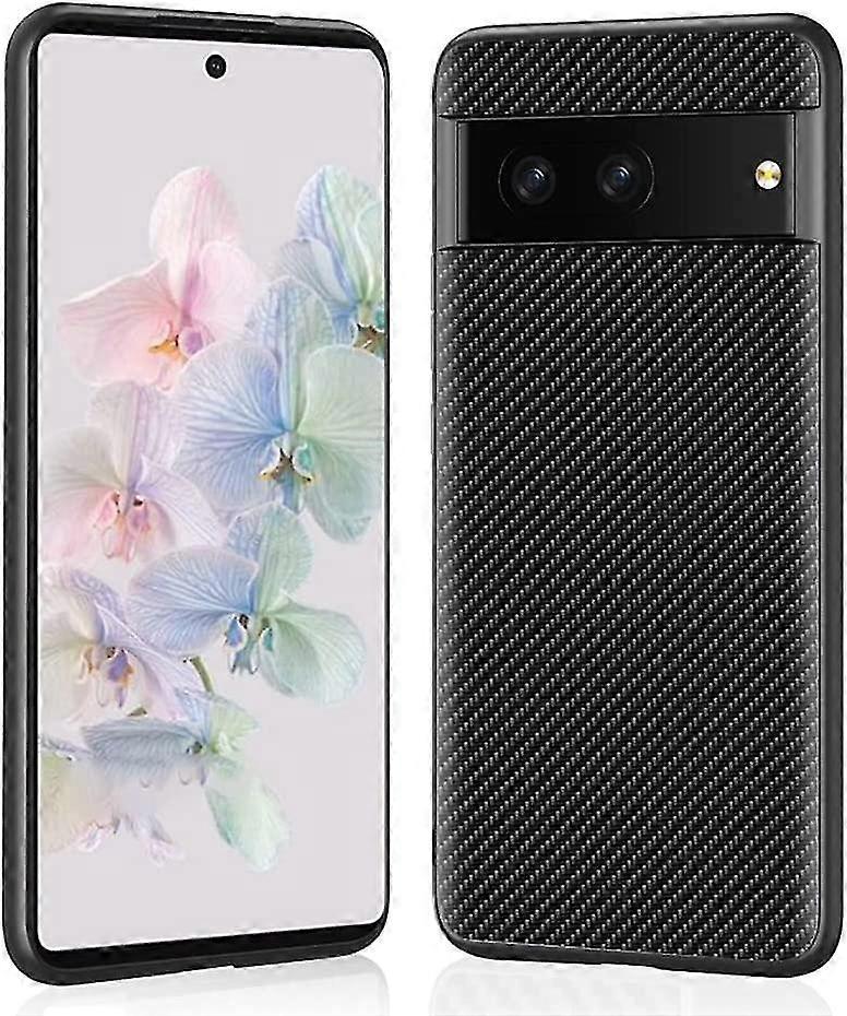 Carbon Fiber Case Compatible With Google Pixel 7 Pro/7, Slim Hard Pc + Soft Tpu Bumper Shockproof Cover