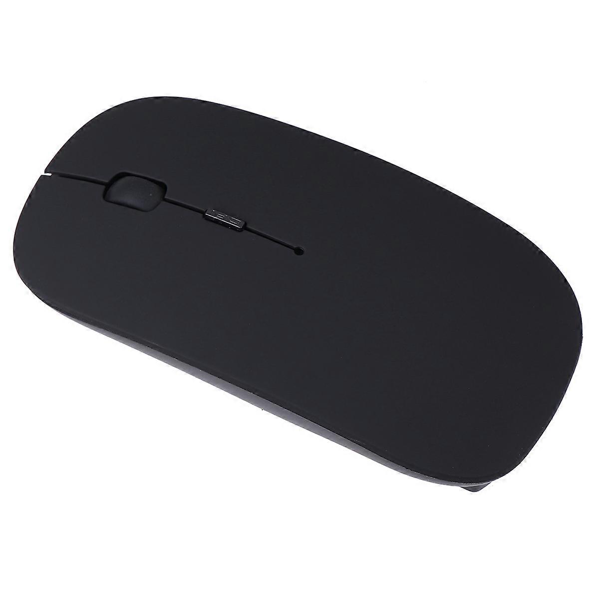 Rechargeable Wireless Mouse Ergonomic Mouse Portable Computer Mouse for Home Office School (Black)