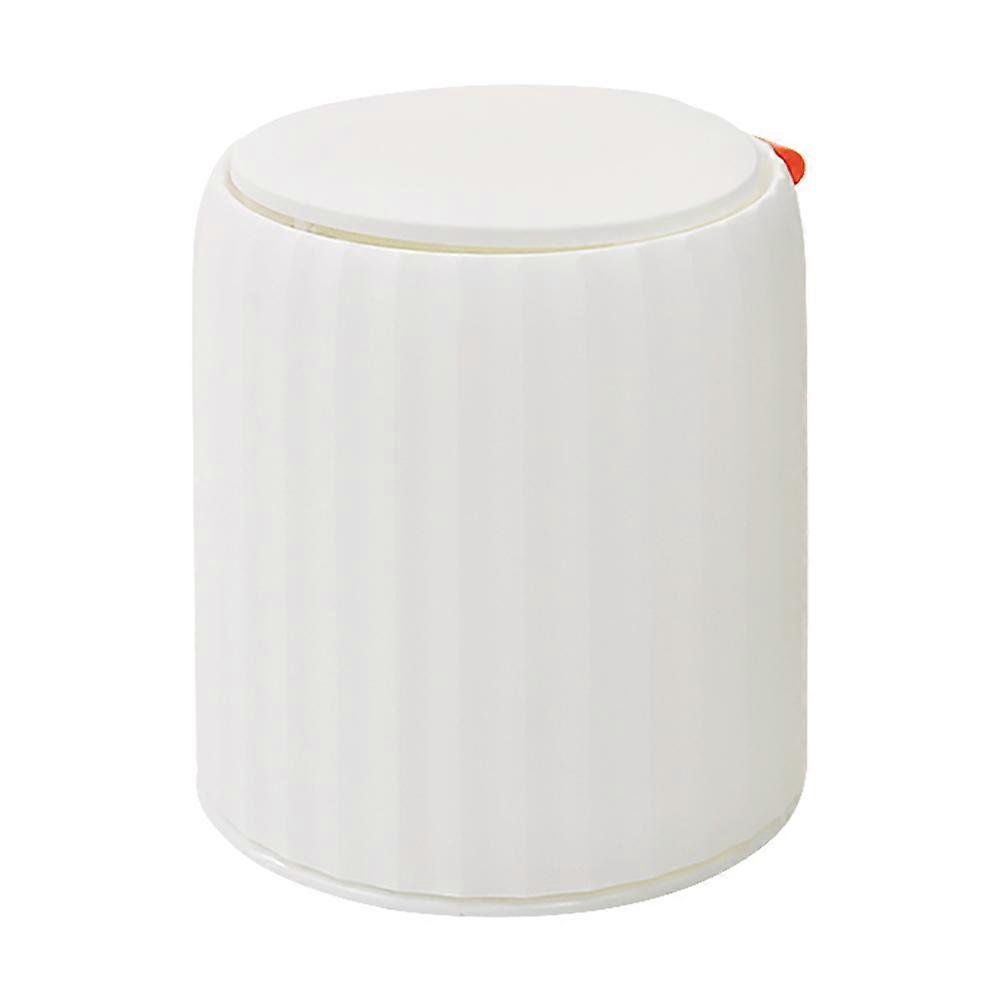 Small Desktop Waste Bin Plastic Double Deck Rubbish Bin Pop-lid Waste Bin
