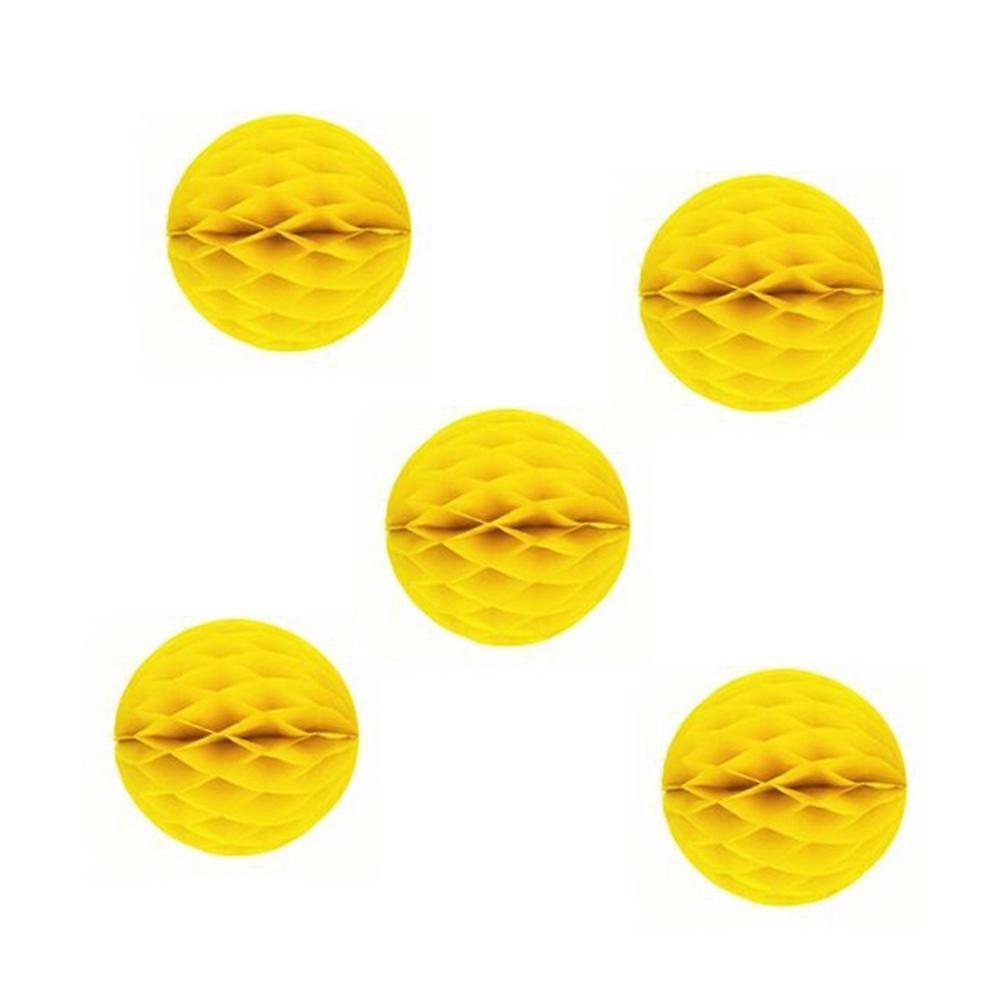 5Pcs 6inch στερεά μπάλα Pompom εγγράφου υγείας χρώματος που κρέμεται JIKAIX ντεκόρ πάρτι γάμου
