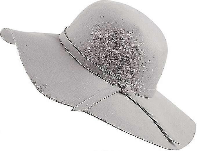 Wide Brim Wool Felt Bowler Floppy Hat High Quality