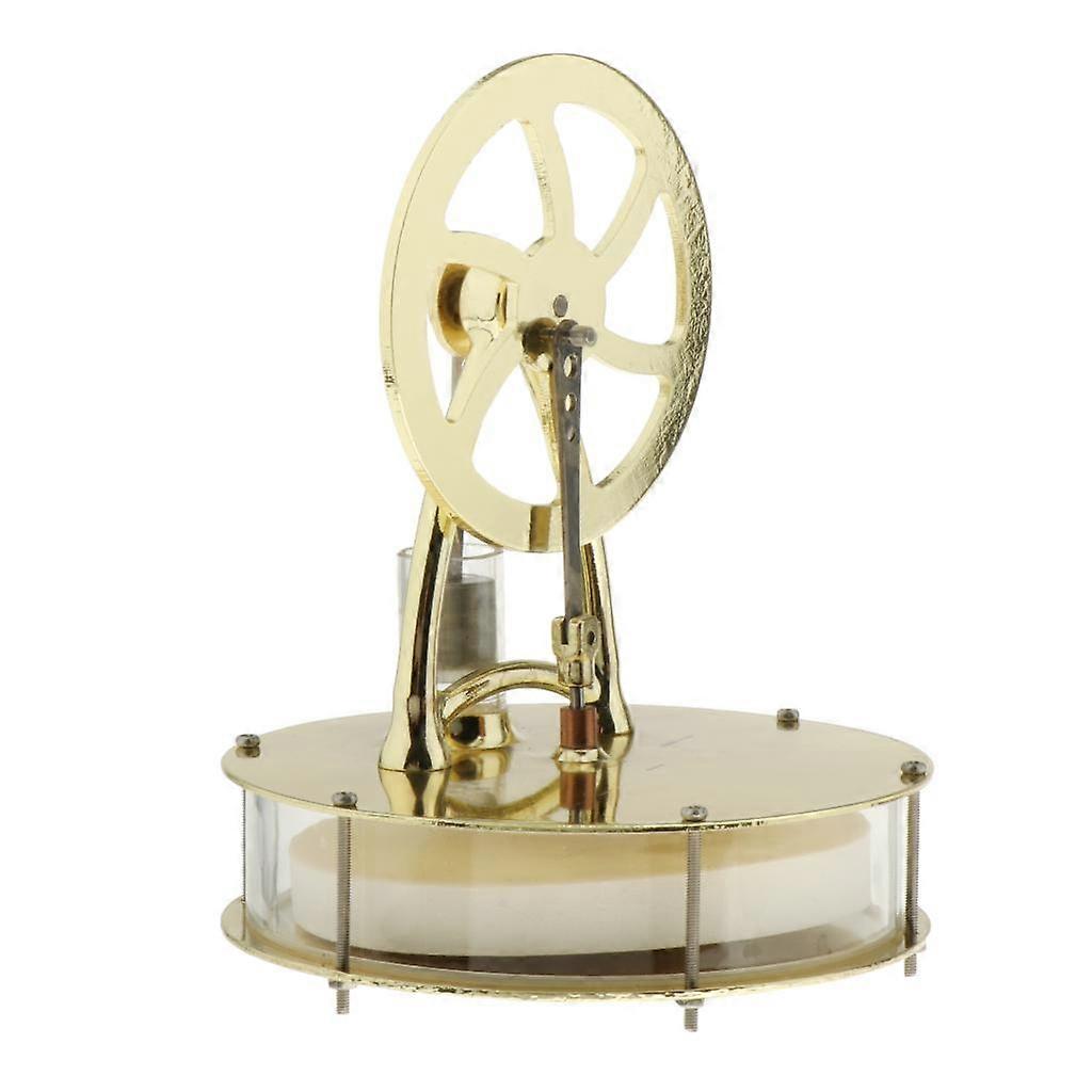 Low Temperature Stirling Engine Motor Steam Heat Model Educational Toy Teaching Tool Science Teaching Model (Golden)