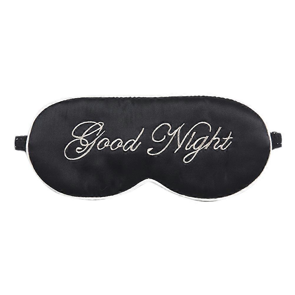 1Pc Sleeping Eye Patch Breathable Eye Mask Silk Blindfold Shading Eyepatch Comfortable Eyeshade with Double Adjustable Strap Black