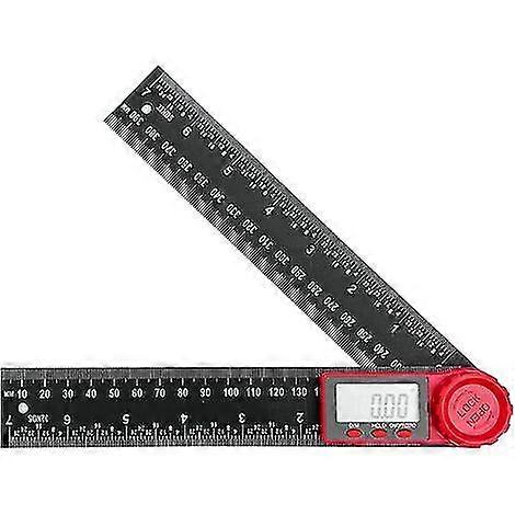360 Degree Double Scale Digital Protractor, 200 Mm, With Lcd Display And Locking Function, For Engineering, Construction And Surveying