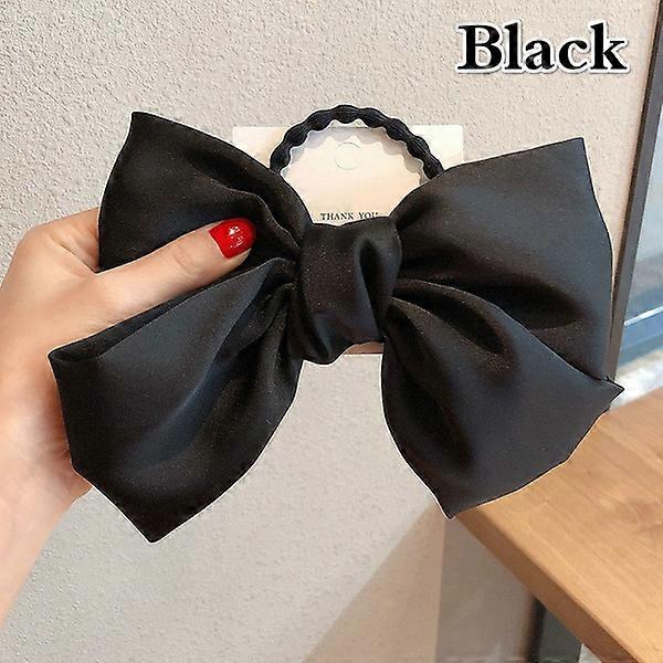 Dame hestehale Big Bow hårring [sort]
