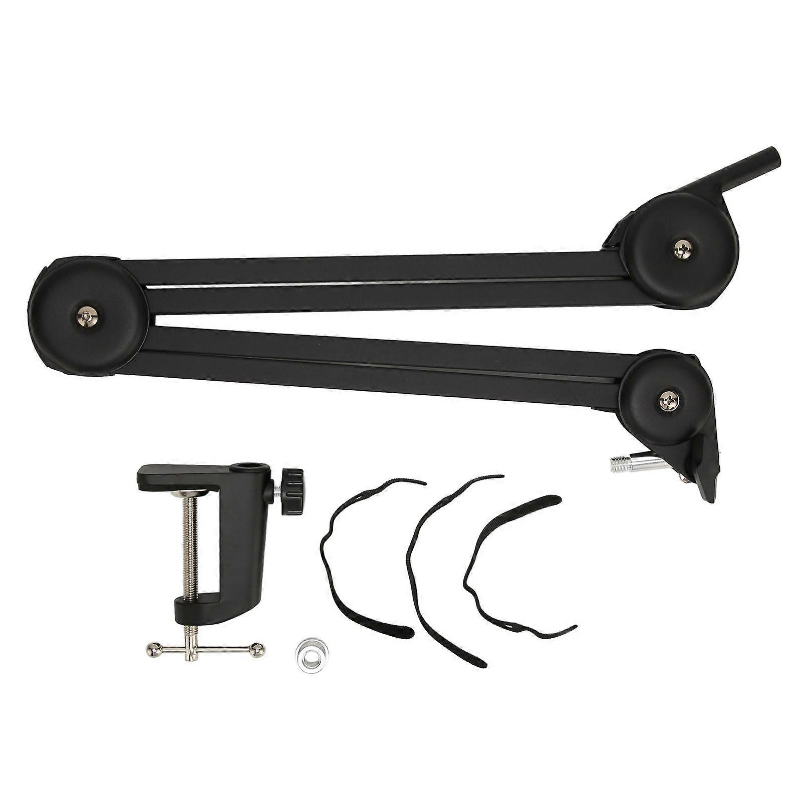 Mikrofonarm i metall, fleksibelt mikrofonstativ med skjulte fjærer for radiostasjon, direktesending, innspillingsstudio