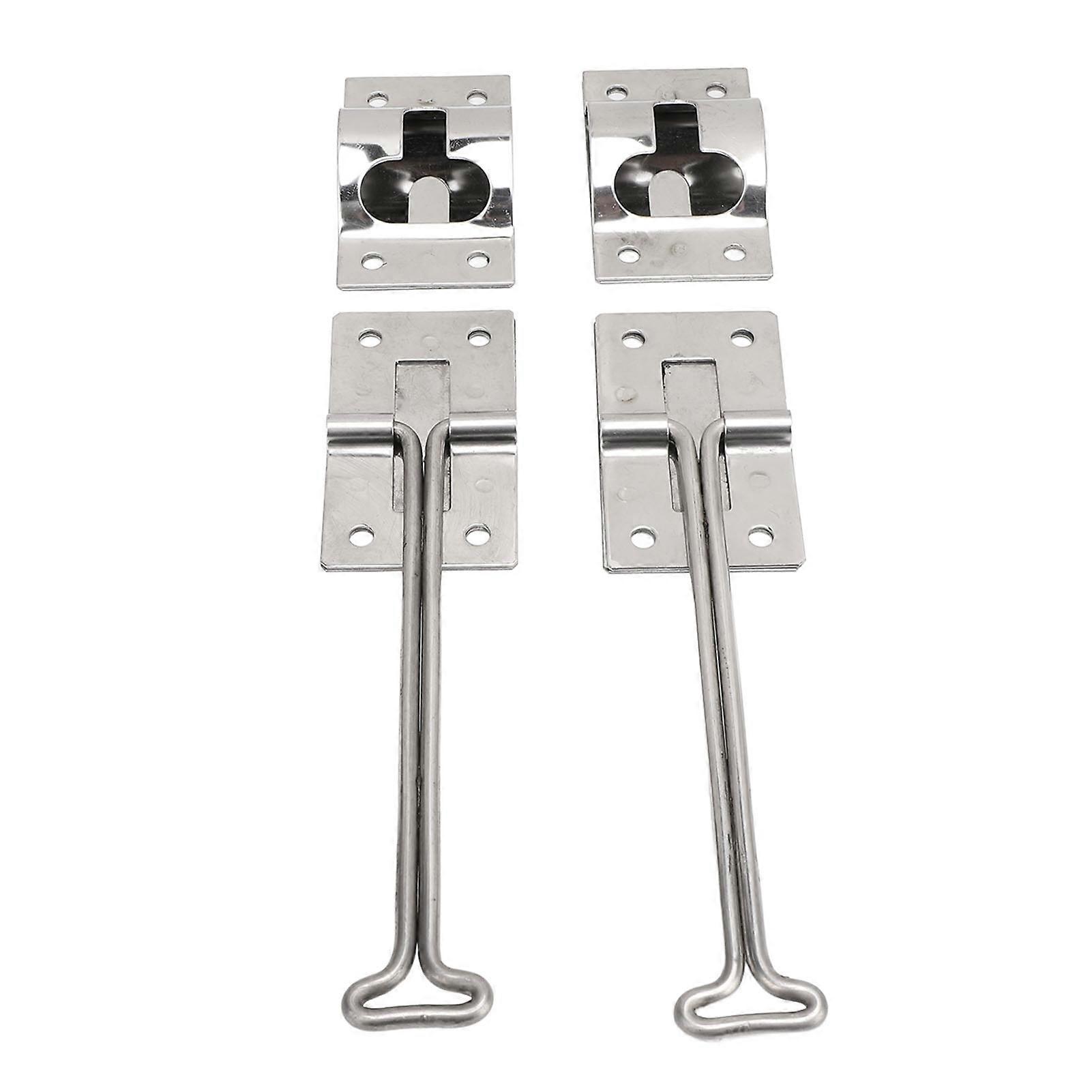 2PCS RV Door Latch 304 en acier inoxydable multifonctionnel T Style Entry Door Catch Holder pour camion de remorque de fret