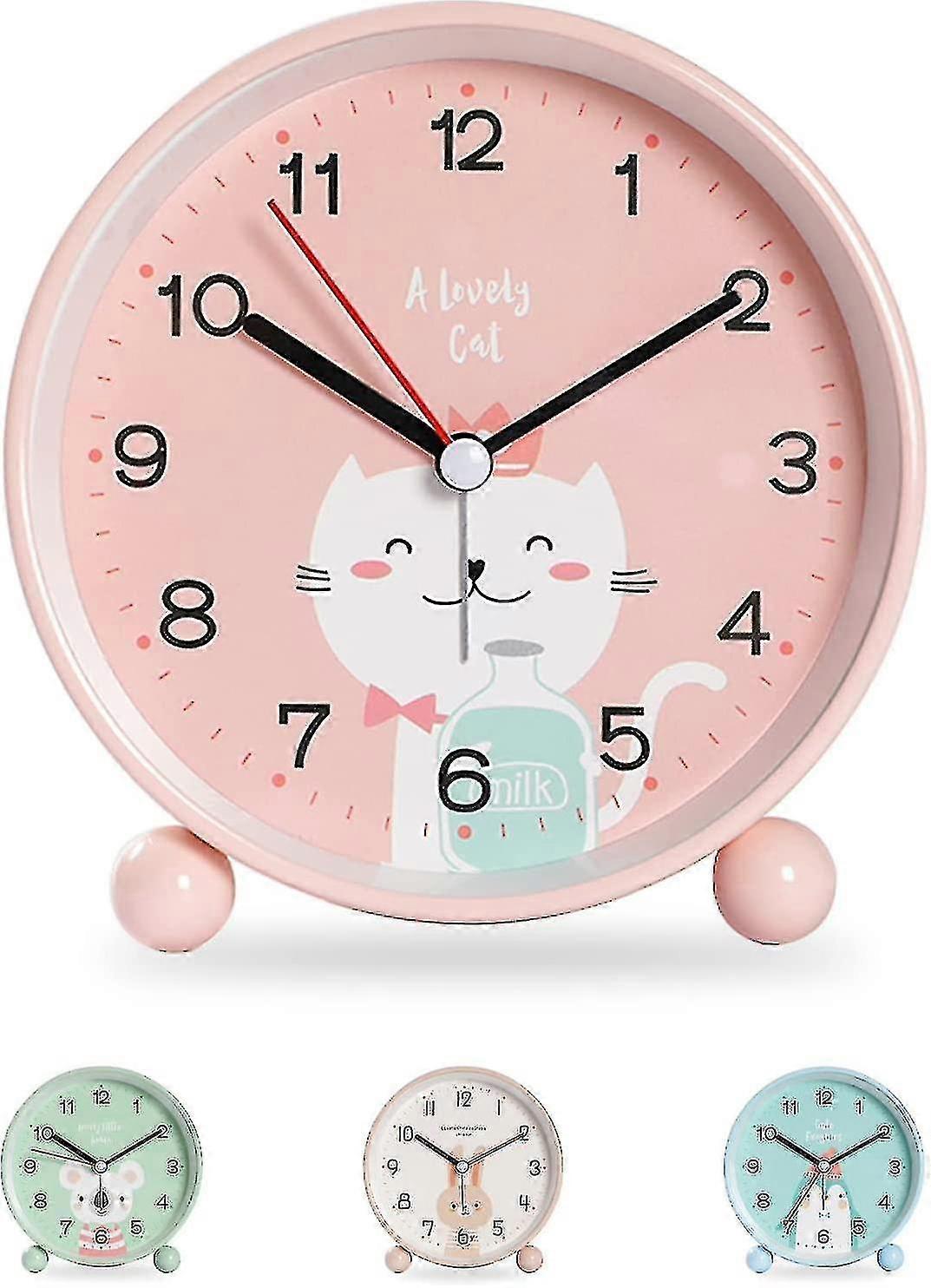 Educational Children's Alarm Clock - Day/night, Children's Alarm Clock Non Ticking, Analog Alarm Clock, Travel Alarm Clock For Students Alarm