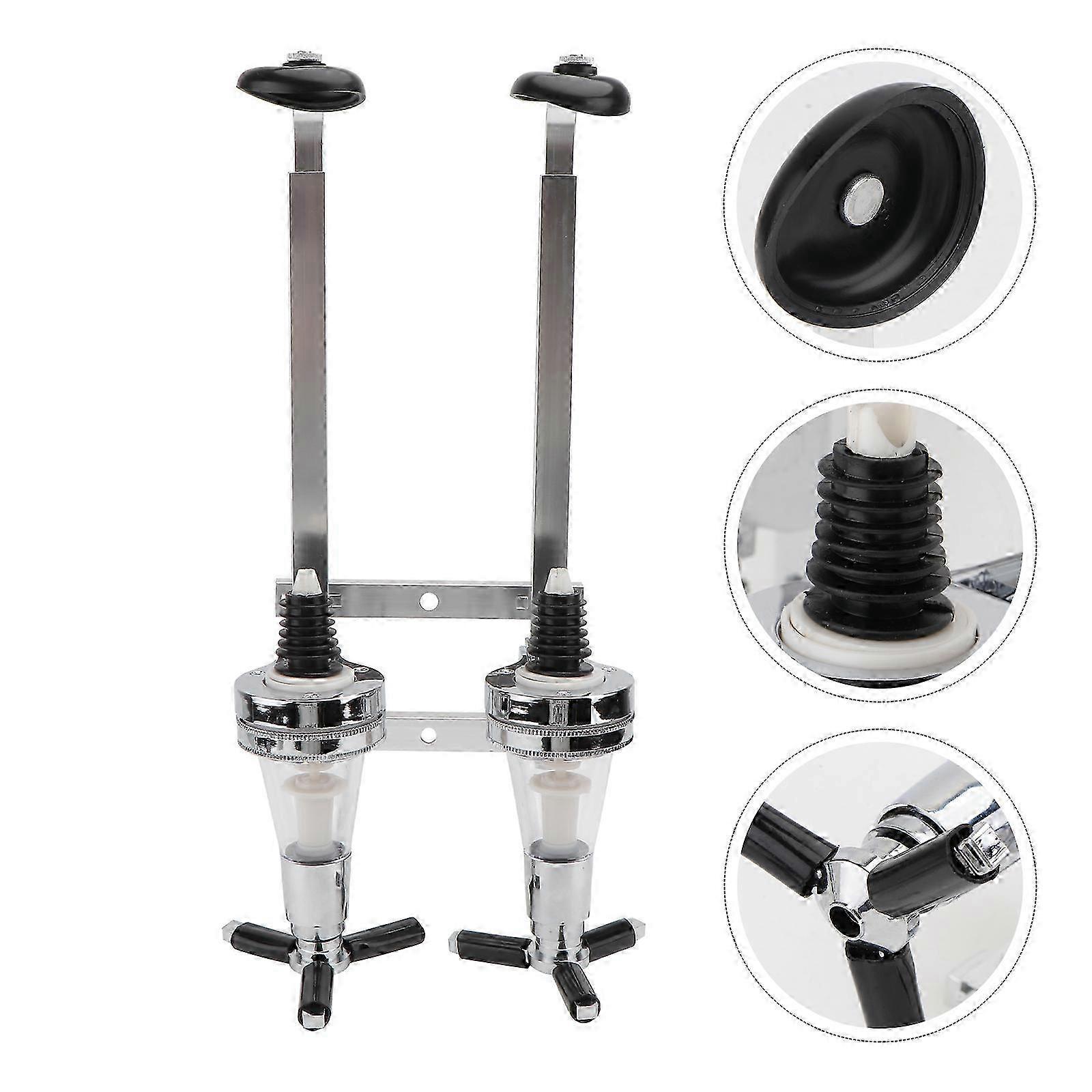 2 בקבוקי מתקן משקאות חריפים מותקן על הקיר מחזיק מתקן בקבוקי משקה