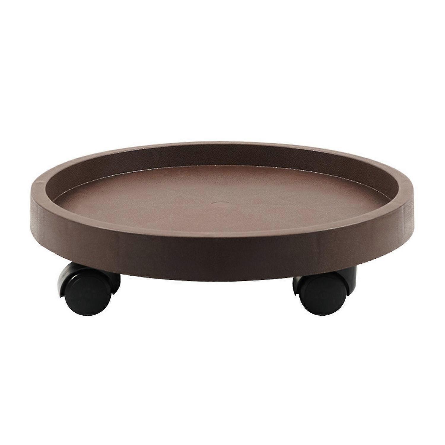 Thickened Round Planter Tray with Wheels Wear Resistant Mobile Flower Planter Base for Large Potted