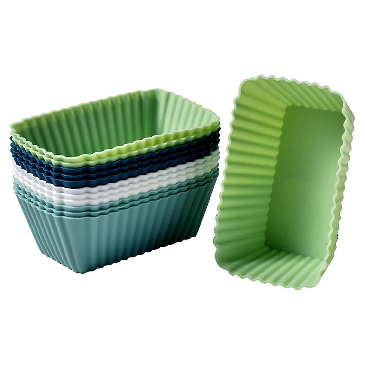 12Pcs Silicone Muffin Cup Reusable Silicone Cupcake Baking Cups Versatile Muffin Liners for Cakes