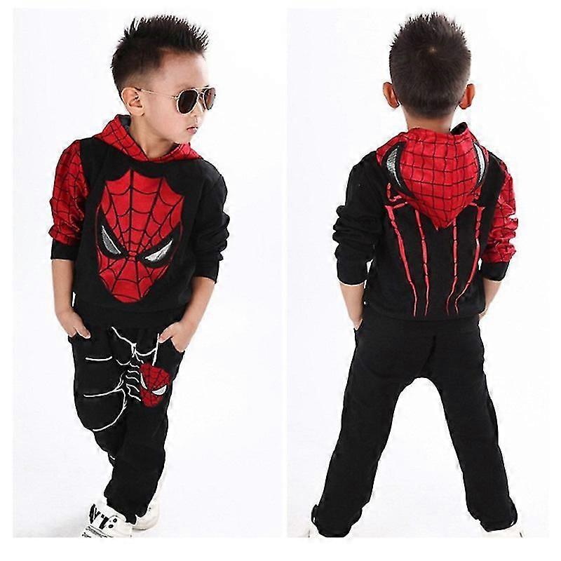 Spiderman Tracksuit Hoodie Sweatshirt Pants Set Outfit Clothes
