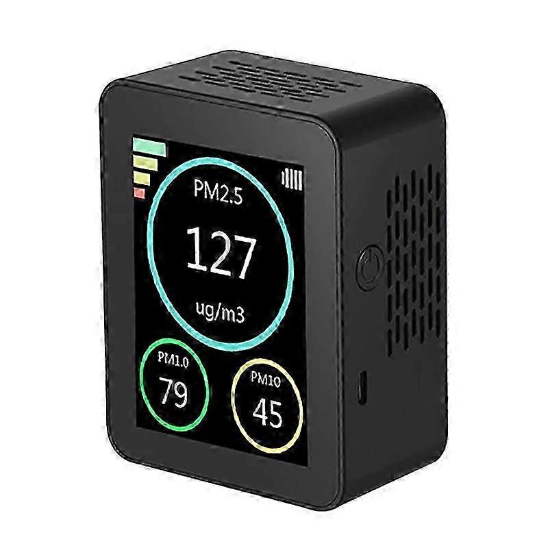 Air Quality Detector Pm2.5 Particle Detector Pm1.0 Detect Dust Particle Instrument For Air Quality Testing-black