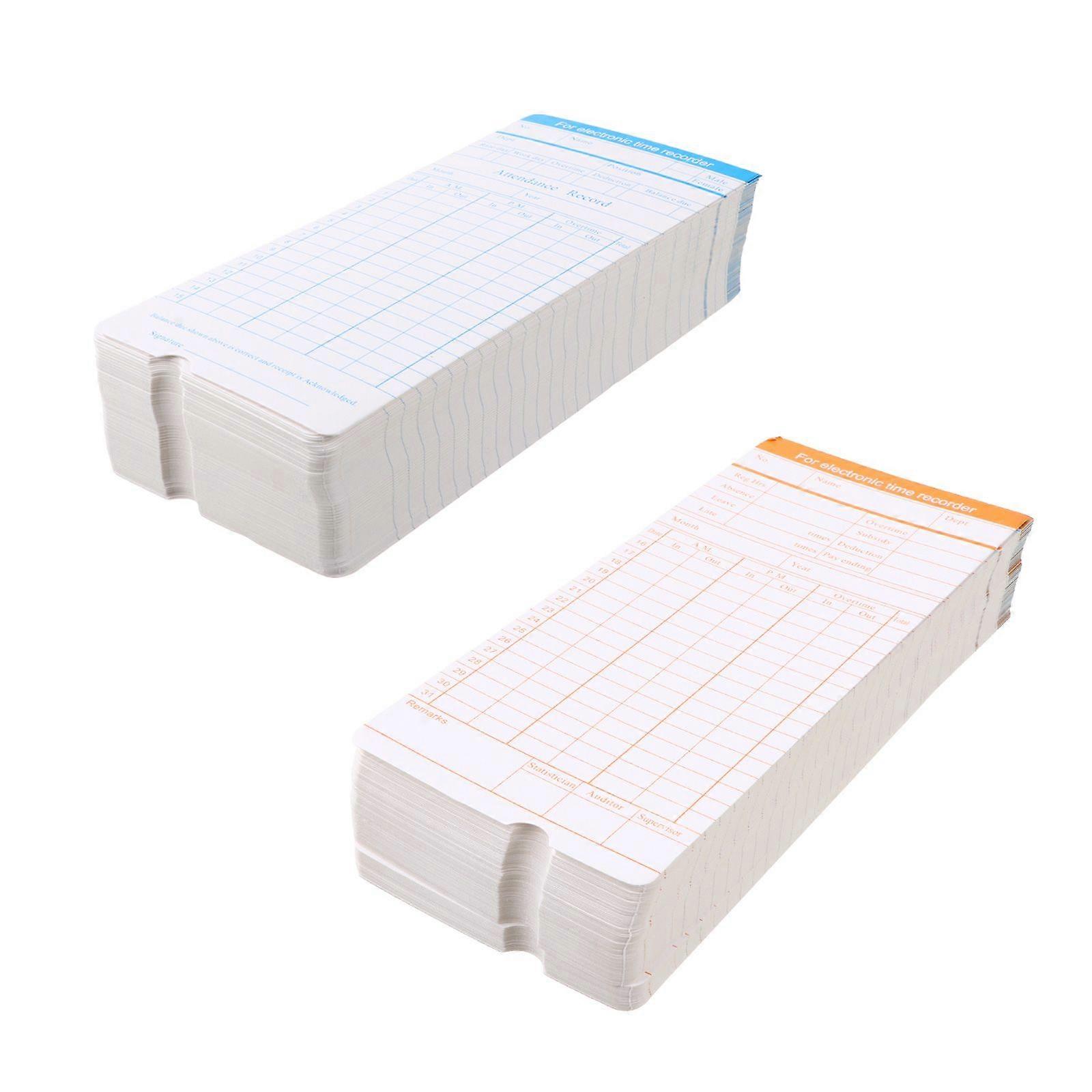 1 set of Time Cards Office Factory Time Machine Cards Time Attendance Cards
