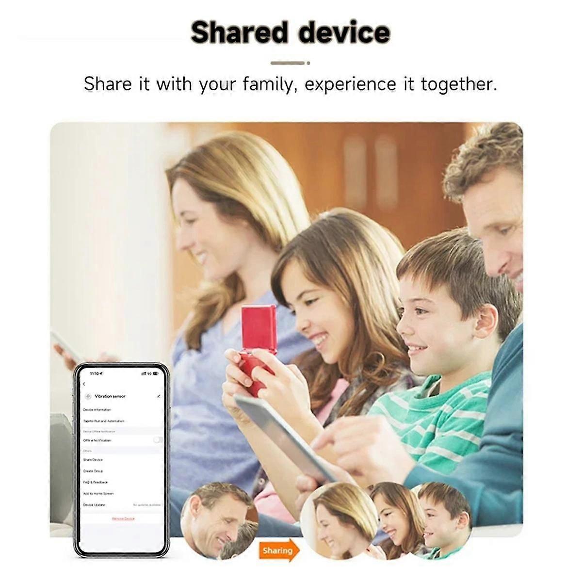 Tuya ZigBee Smart Vibration Sensor Real Time Monitoring Door Window Detection Alarm Smart Security