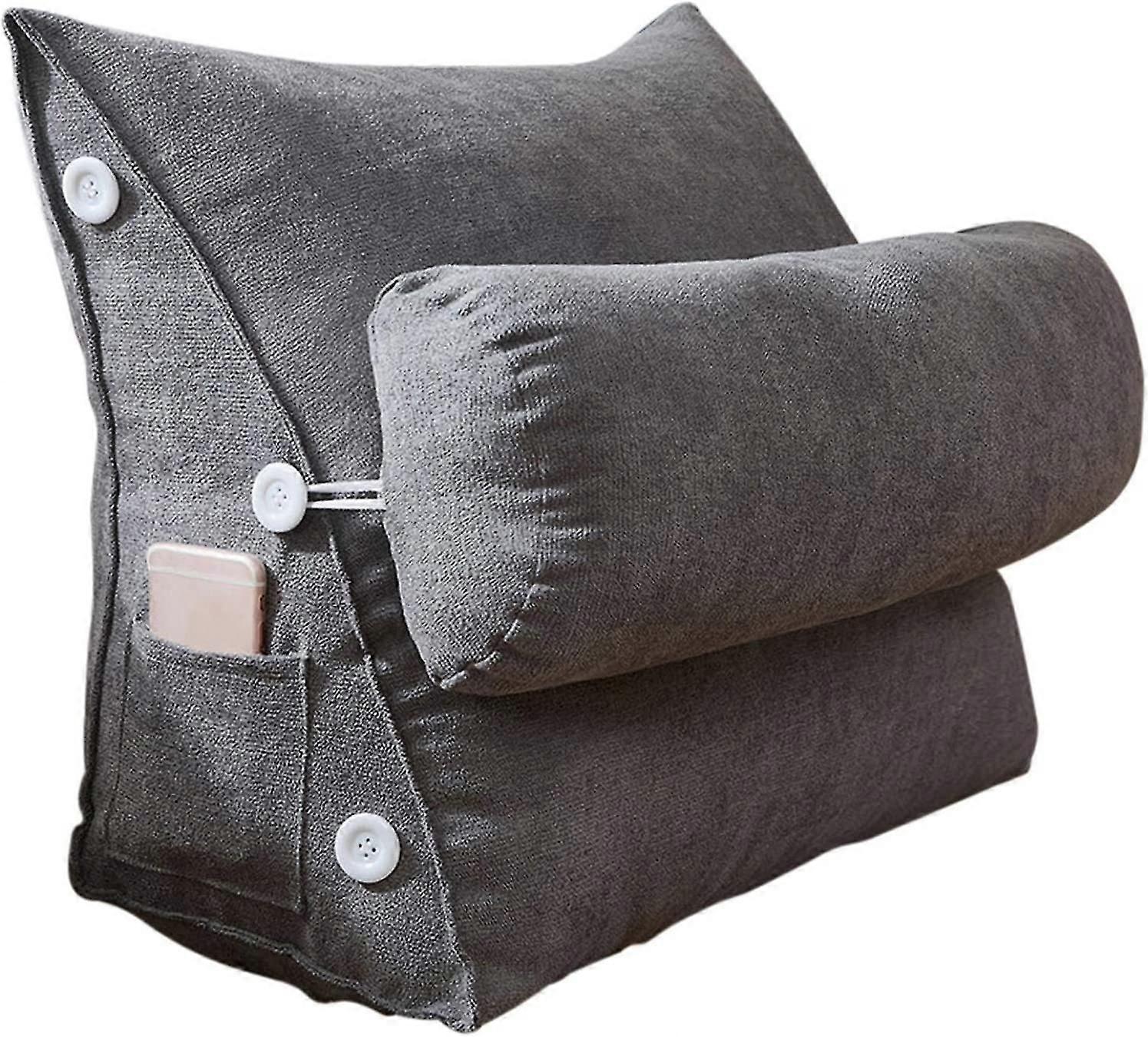 Triangular Wedge Pillow, Reading Pillow, Ba Pillow With Removable Ne Roll And Side Poets, Ba Pillow, Barest For The Office, Reading Or Tv