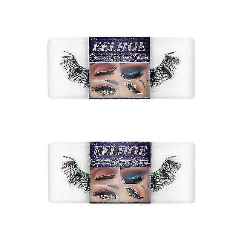 Eelhoe Βλεφαρίδες Eyeliner Αυτοκόλλητες ψεύτικες βλεφαρίδες Μαλακό φυσικό σγουρό παχύ ψεύτικες βλεφαρίδες Eyeliner