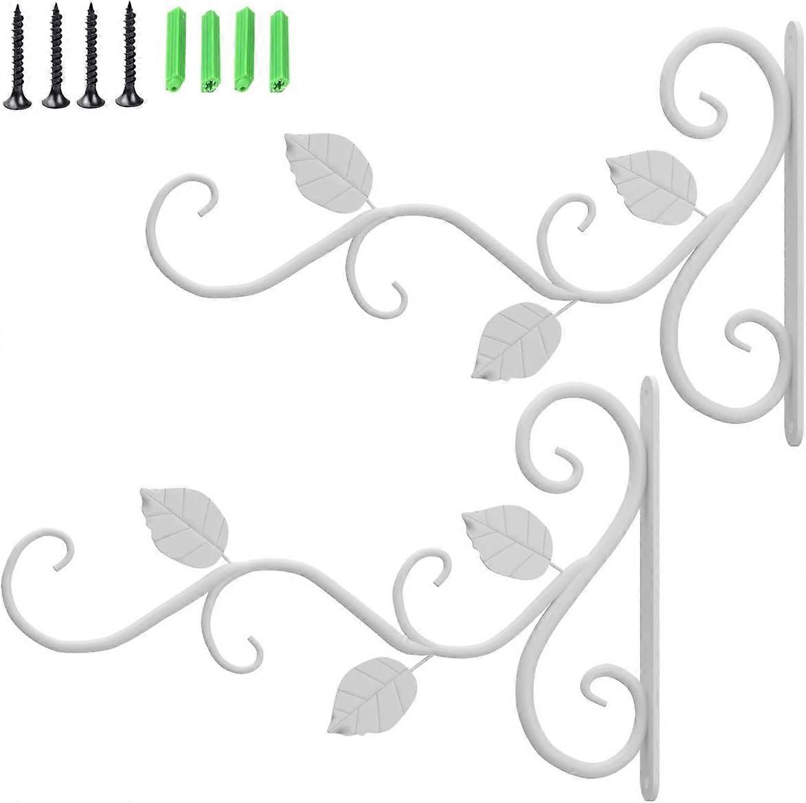Wrought Iron Plant Brackets, 2Pcs