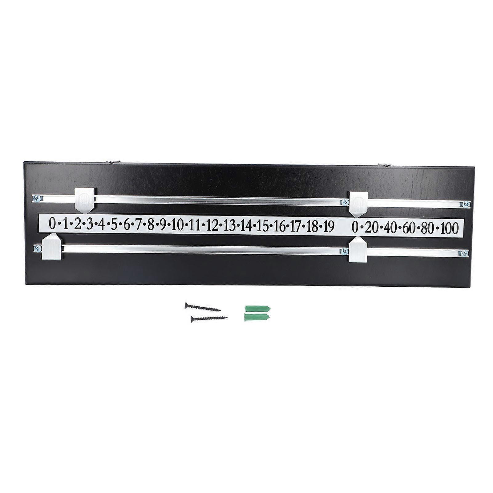 Billiard Score Board 2 Track Space Saving Solid Wood Versatile Billiard Game Scorer for Home Club