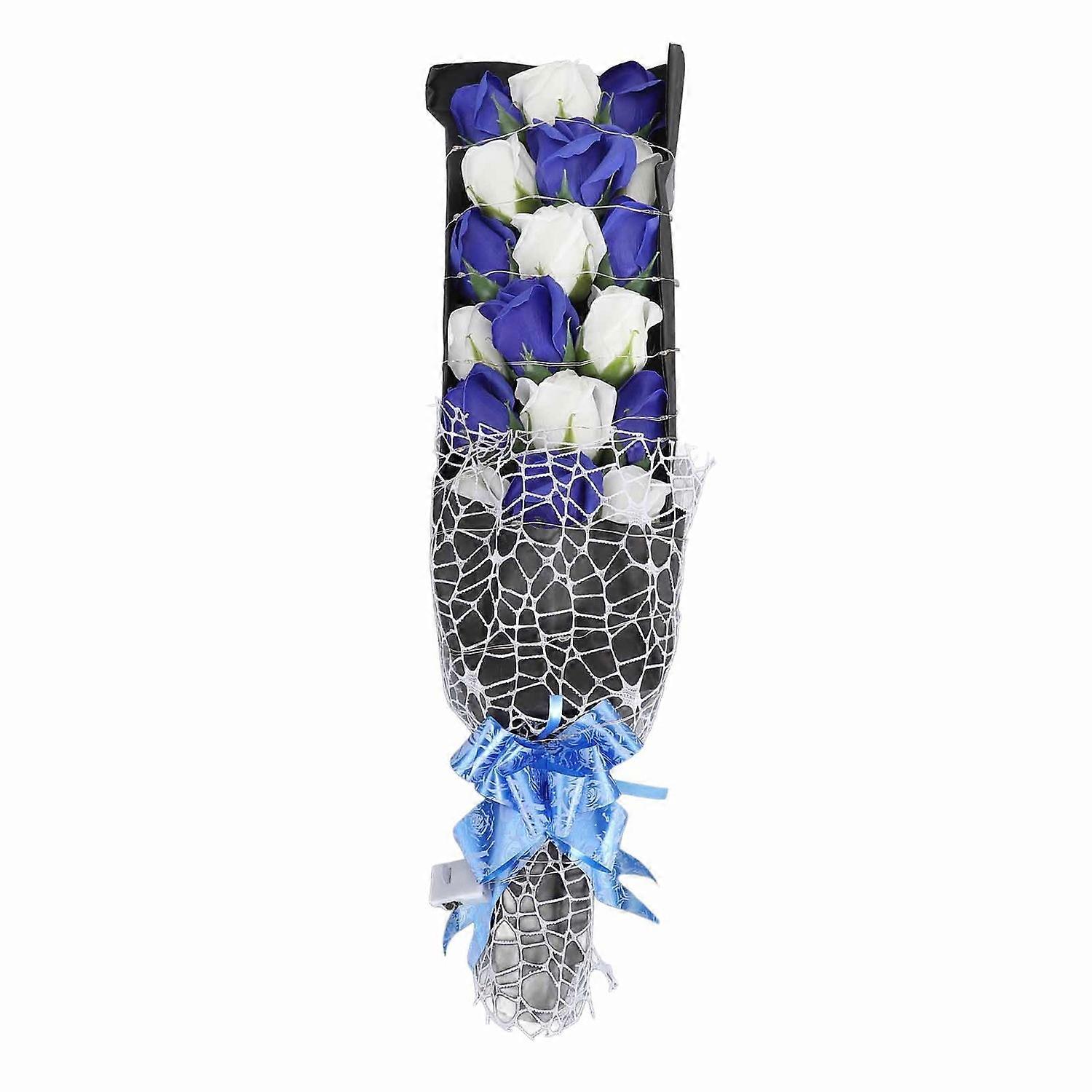 Light Up Artificial Rose Flowers Lifelike Fake Roses Bouquet Decorative Forever Flowers with LED Lig