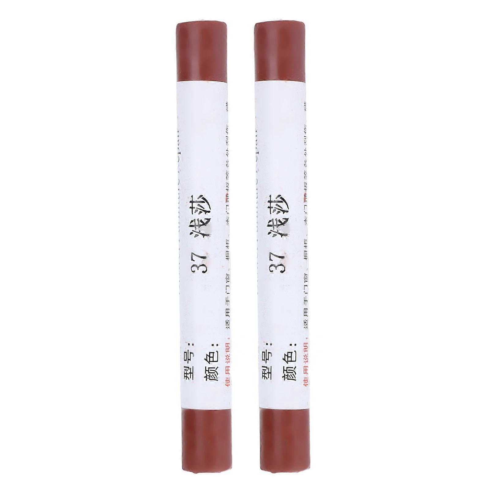 2st Möbler Färg Golv Reparation Krita Scratch Patch Färg Penna Trä Komposit Reparera Material Djup Brun