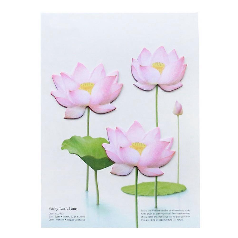1098 Small Flowers And Leaf Series Memo Easy Notes Reminder Sticky Notes(Pink)