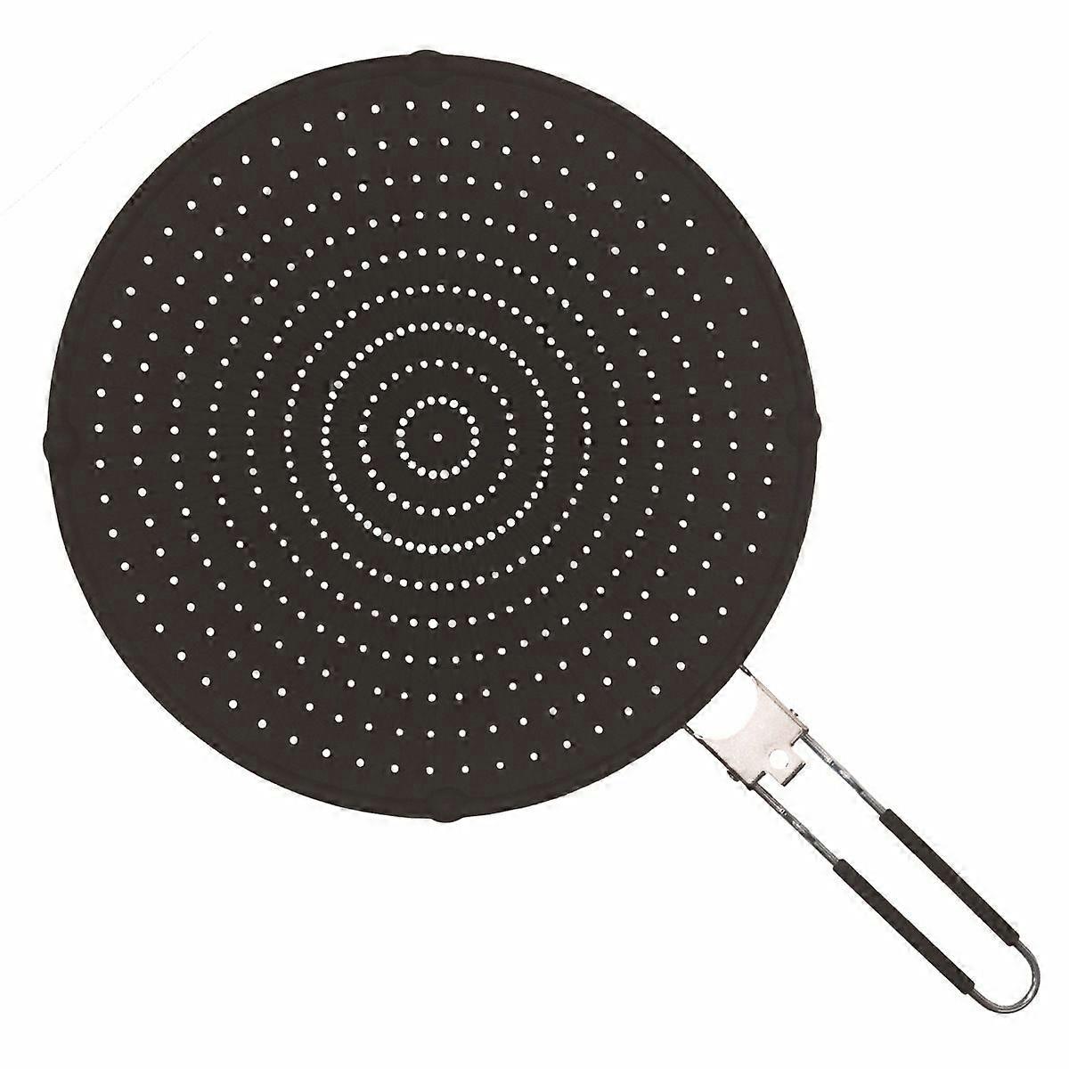 Folding handle silicone oil-Proof net kitchen frying oil-proof splash-proof oil screen oil filter plate vegetable drain filter net