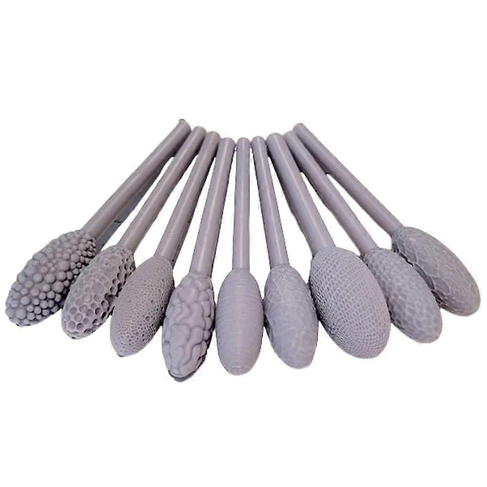 Texture Tool Sets for Clay Art 9Pcs, Clay Modeling Pattern Rollers Kit, Clay Texture Rolling Emboss Plaids Hand Rollers