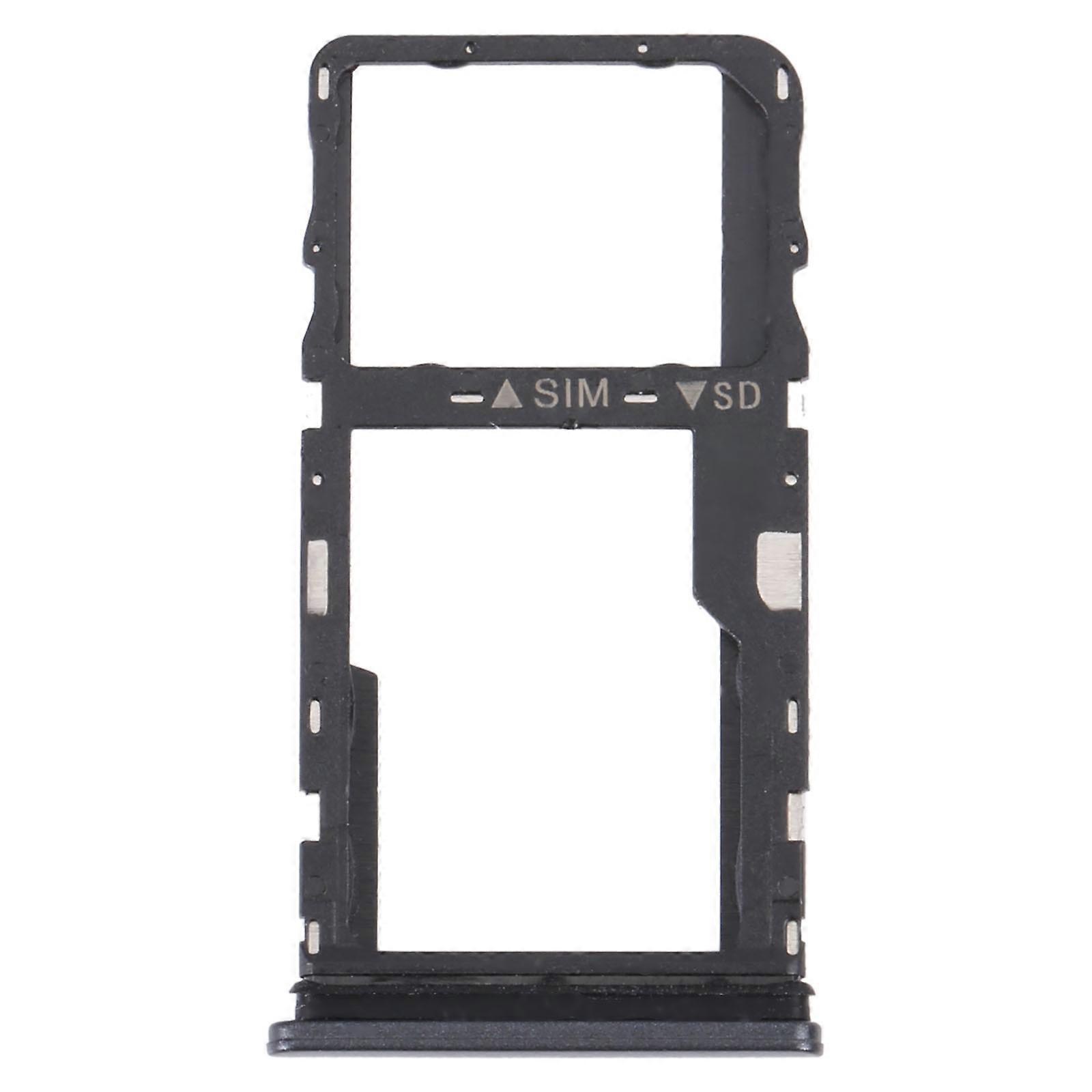 Για TCL 30 XE 5G T767W ΣΥΜΒΑΤΗ Θήκη κάρτας SIM + Δίσκος κάρτας Micro SD (Μαύρος)