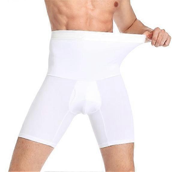 Men Panties Boxer Briefs Firm Slimming High Waist Trainer Bodysuit Contour Body Shaper Compression Slim Fit Underwear