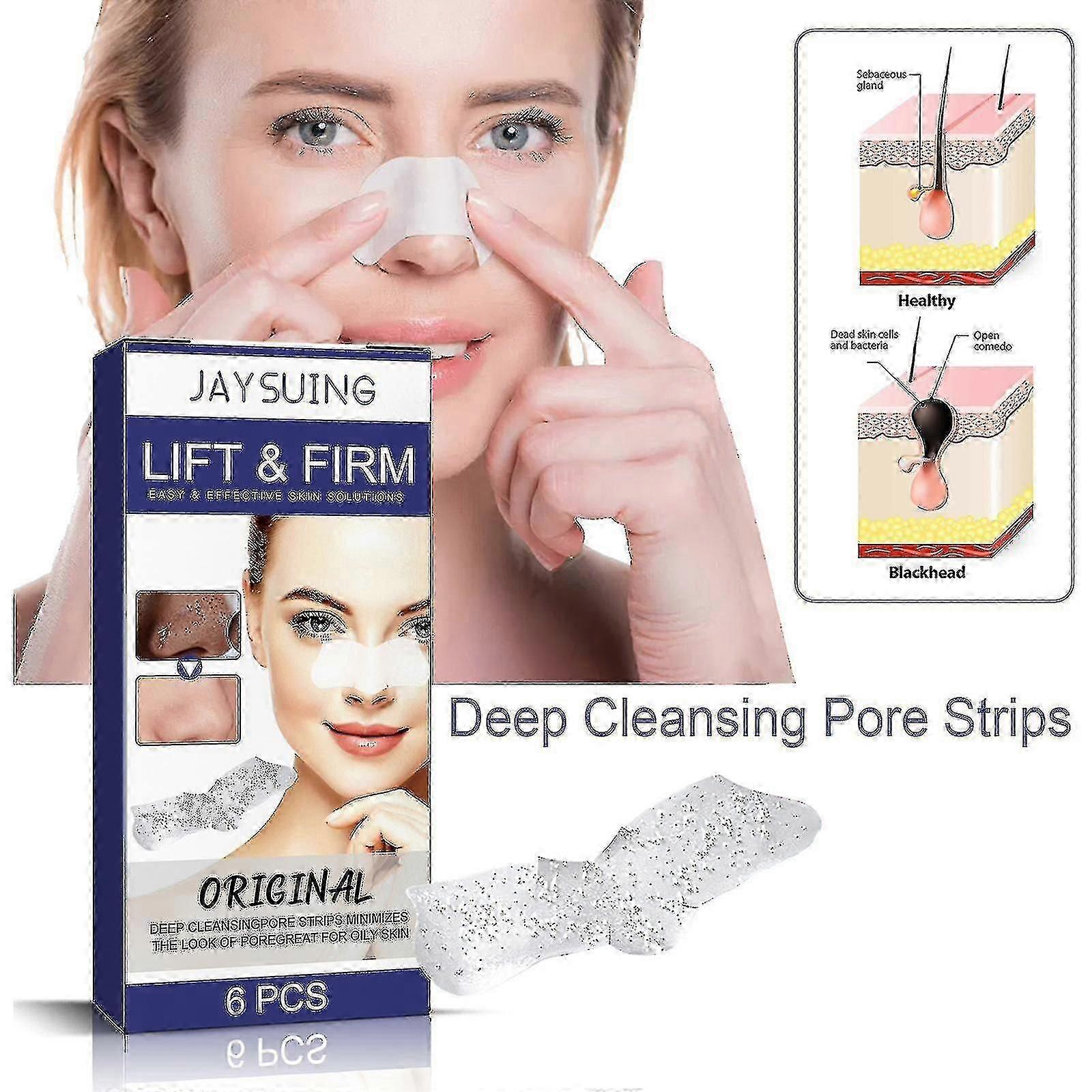 ジェイスイング ディープ クレンジング ポア ストリップス ディープ クレンジング ノーズ ブラックヘッド クロージャー タイトニング ポア ケア ノーズ ストリップ ローション & モイスチャライザー 1PCS |1