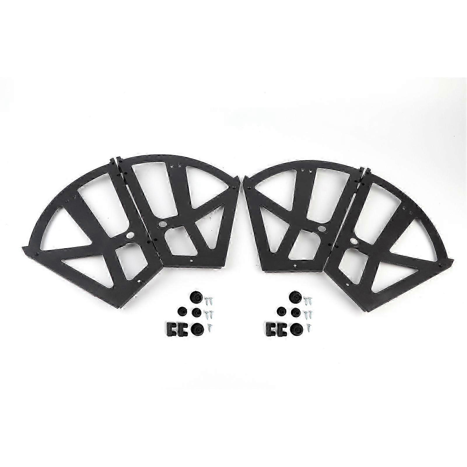 Furniture Drawer Hinge Flip Plate Rack Set, 4 Pcs