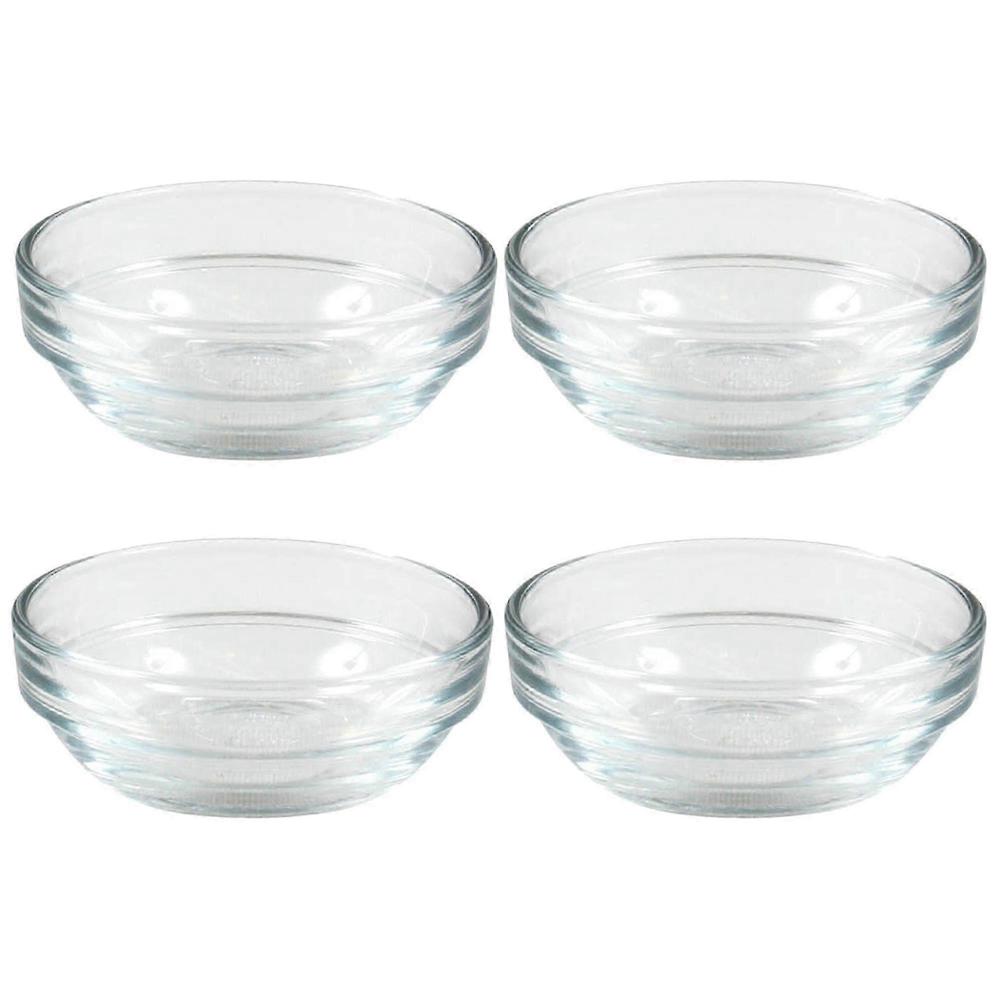 for Duralex Set of 4 Round Stacking 7.5cm Bowls - Ideal for Parties, BBQ, Desserts & Dips