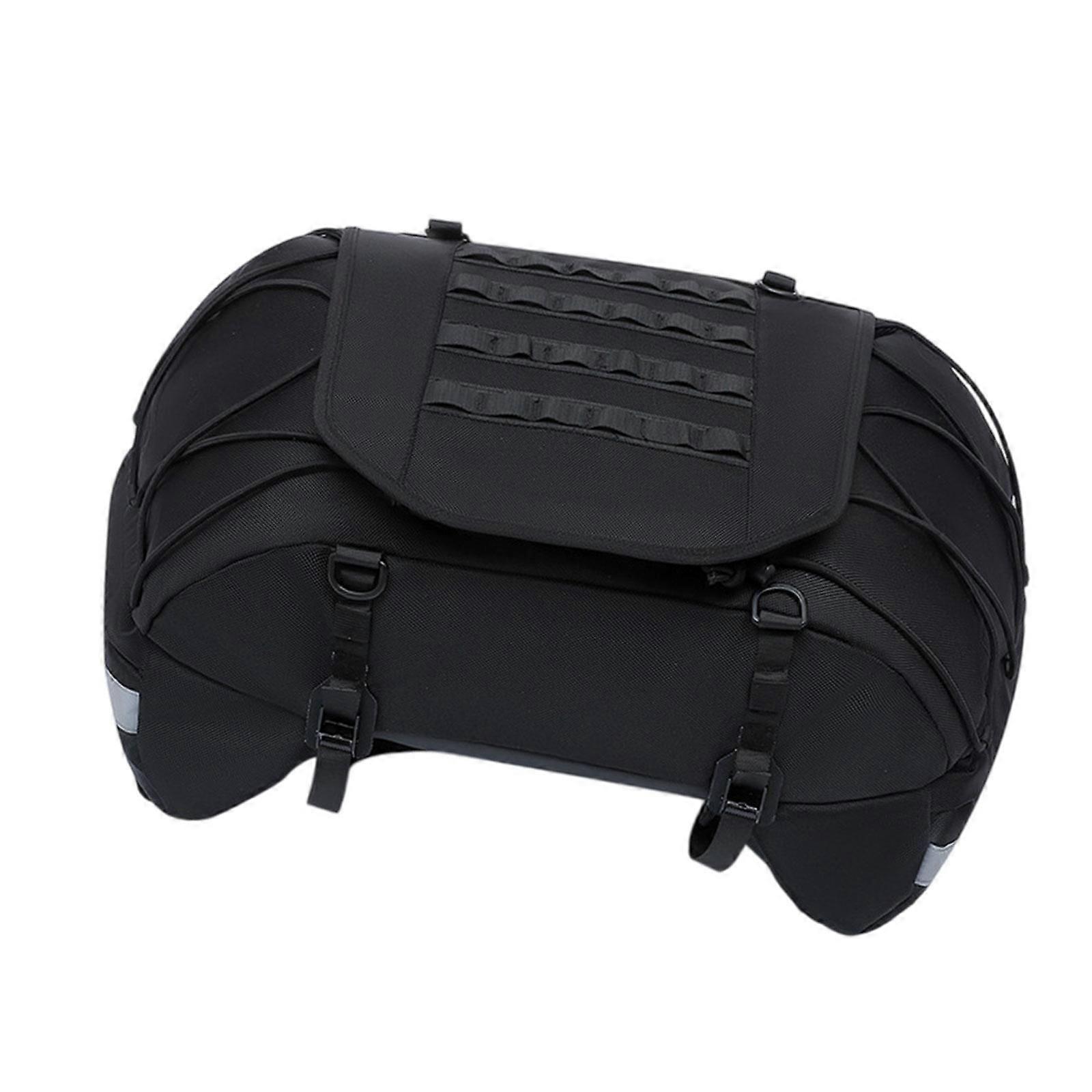 Generic Motorcycle Tail Bag Night Reflective Strips Design Weather Resistant