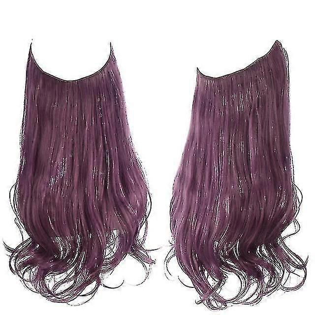 Bandeau réglable Fil invisible Extensions de cheveux Mettre en évidence Long Postiche synthétique bouclé pour femmes Fibre résistante à la chaleur