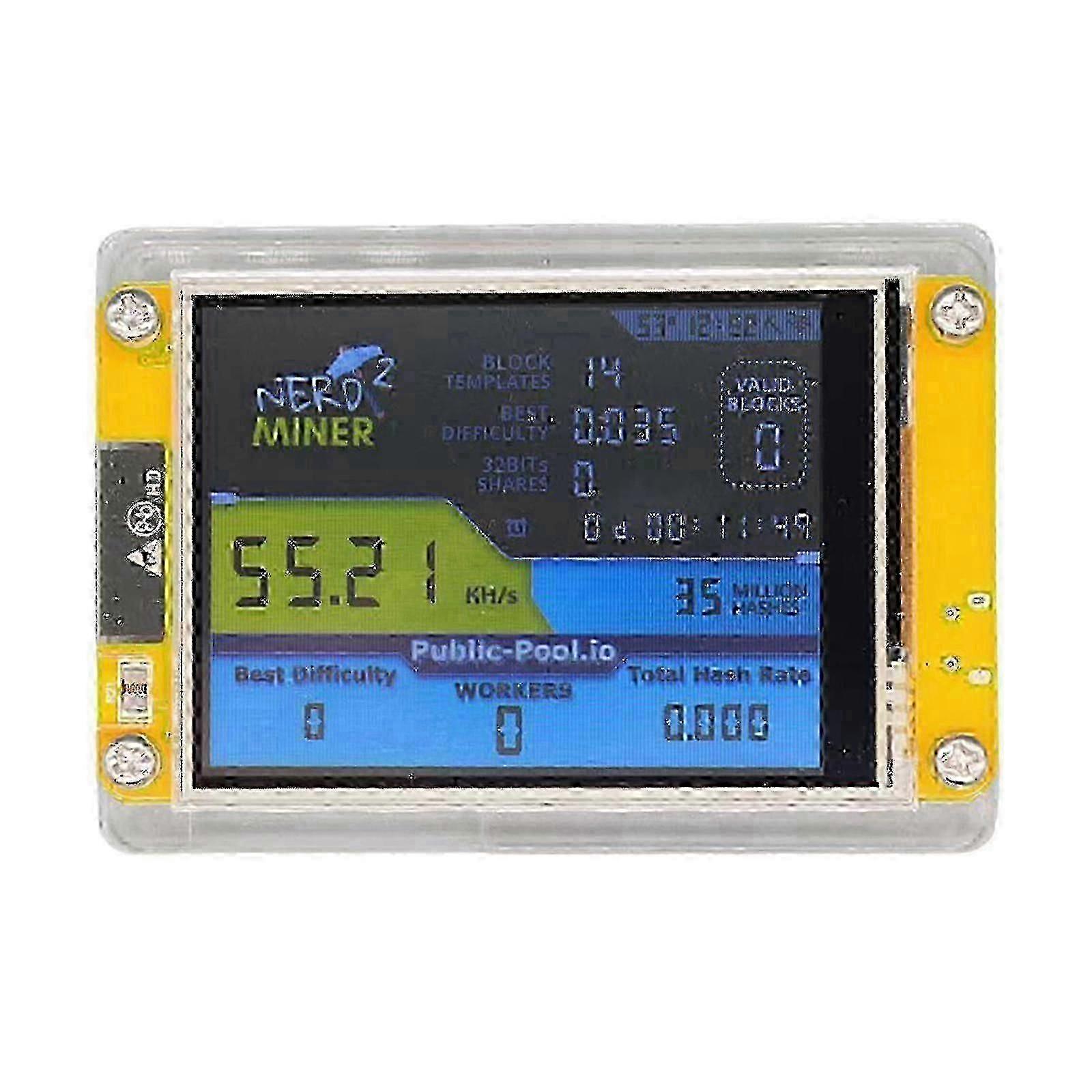 Nerd Miner V2 Solo Bitcoin Miner - Minero de Lotería - Minero de  Criptomonedas - 2.8 Pantalla