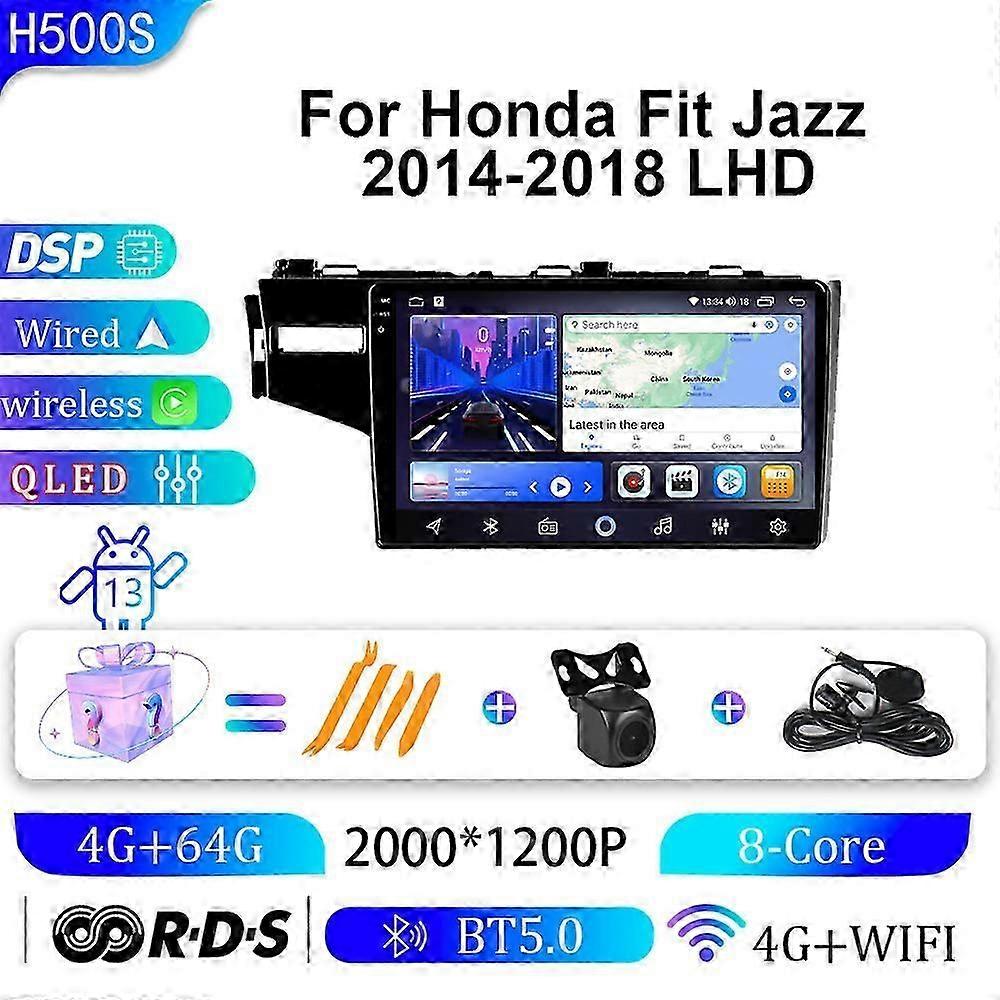 Suitable for Honda Fit 14-18 Left Peptide Car mounted Android Large Screen Navigator GPS Navigation Integrated Machine-2K