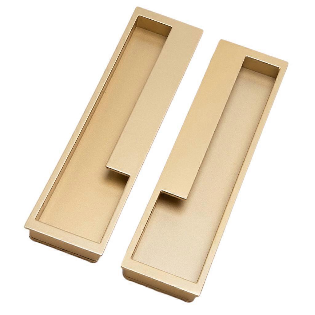 1 Pair Zinc Alloy Simple Concealed Flip Handle Pull Black