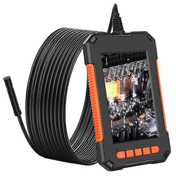 P40 10m Hard Wire 4.3 inch Screen Rechargeable 1080P 8mm Lens Industrial Endoscope Waterproof 8-LED Inspection Camera Borescope