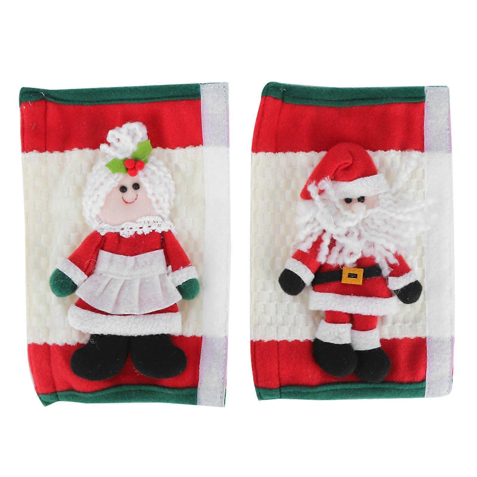 Fridge Handle Covers 1 Pair, Christmas Theme, Fits Fridge, Microwave, Oven, Dishwasher Door Handles, Protector Decor