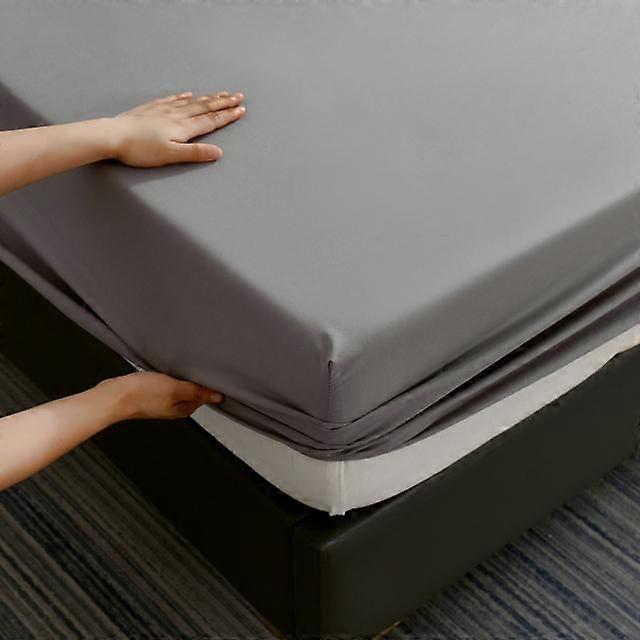 Waterproof Fitted Sheet With Elastic Bands Non Slip Adjustable Mattress Covers For Single Double King Queen Bed